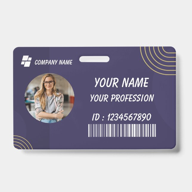 Tarjeta de identificación con foto del personal do (Parte frontal)