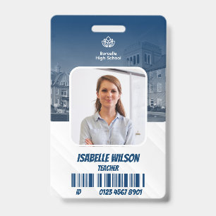 Tarjeta de identificación con foto del personal do