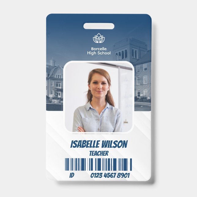 Tarjeta de identificación con foto del personal do (Parte frontal)