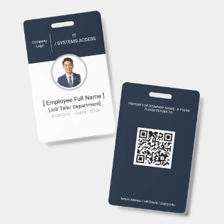 Tarjeta de identificación con foto para empleados 