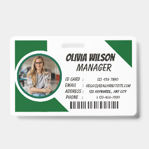 Tarjeta de identificación con foto personalizada L
