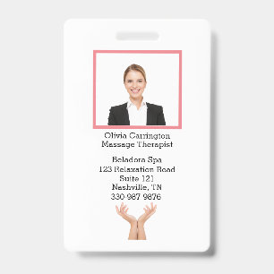 Tarjeta de identificación con logotipo de código d