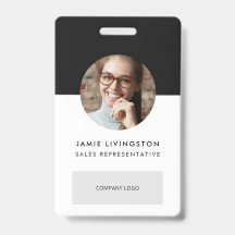 Tarjeta de identificación con logotipo moderno pro