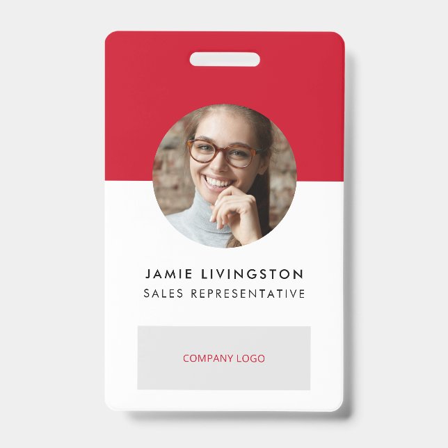 Tarjeta de identificación con logotipo profesional (Parte frontal)