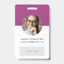 Tarjeta de identificación con logotipo profesional