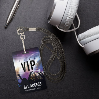 Tarjeta De Identificación Concierto de acceso completo VIP para personalizad