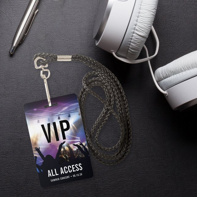 Tarjeta De Identificación Concierto de acceso completo VIP para personalizad (Subido por el creador)