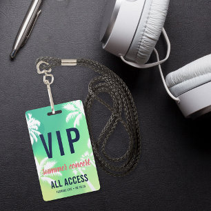 Tarjeta De Identificación Concierto de acceso completo VIP para personalizad