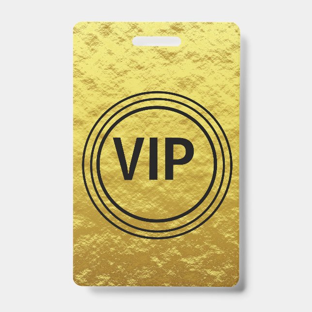 Tarjeta De Identificación Concierto de acceso universal VIP Gold personaliza (Anverso)