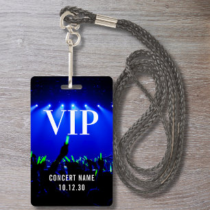 Tarjeta De Identificación Concierto de nombre personalizado de la foto del e