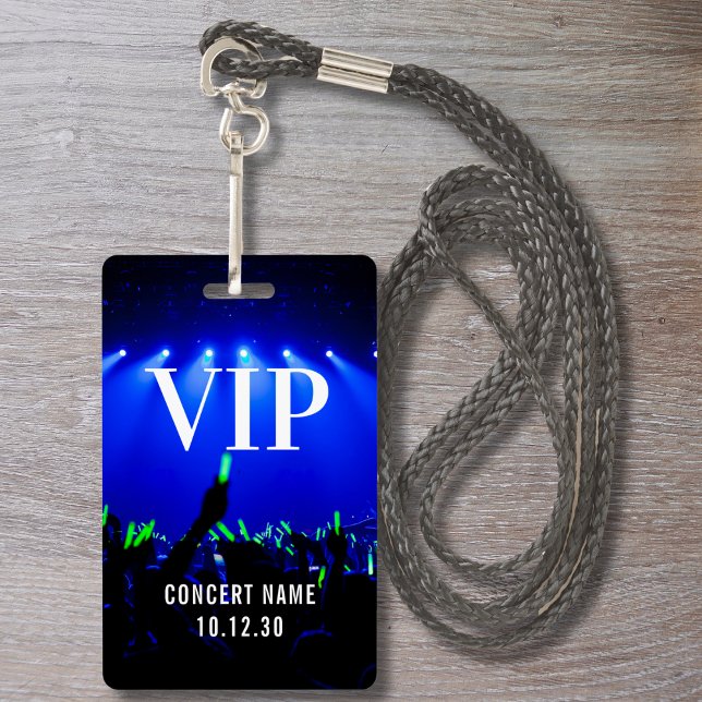 Tarjeta De Identificación Concierto de nombre personalizado de la foto del e (Subido por el creador)