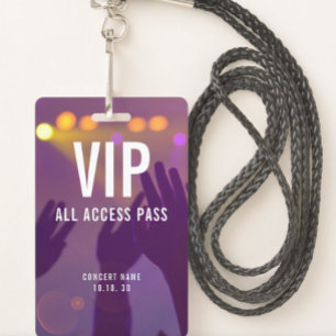Tarjeta De Identificación Concierto de Personalizado fotográfico de nombre d