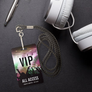 Tarjeta De Identificación Concierto personalizado de acceso total para VIP