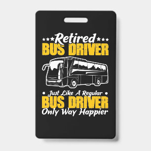 Tarjeta De Identificación Conductor de Autobús Retirado