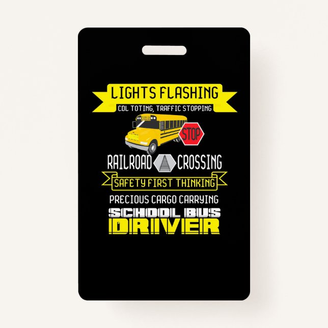 Tarjeta De Identificación Conductor de bus orgulloso (Anverso)