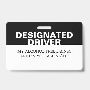 Tarjeta De Identificación Conductor Designado Personalizado Sin Alcohol