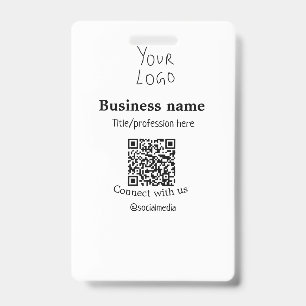 Tarjeta De Identificación Conéctate con nosotros logotipo empresarial código