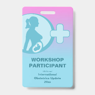 Tarjeta De Identificación Conferencia médica de obstetricia y ginecología