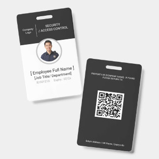 Tarjeta De Identificación Control de Acceso de Foto ID de Empleado de Guardi
