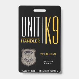 Tarjeta De Identificación Controlador K9
