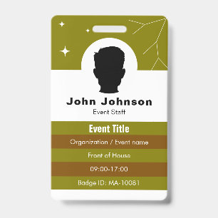 Tarjeta De Identificación Coordinador de Eventos