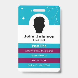 Tarjeta De Identificación Coordinador de Eventos