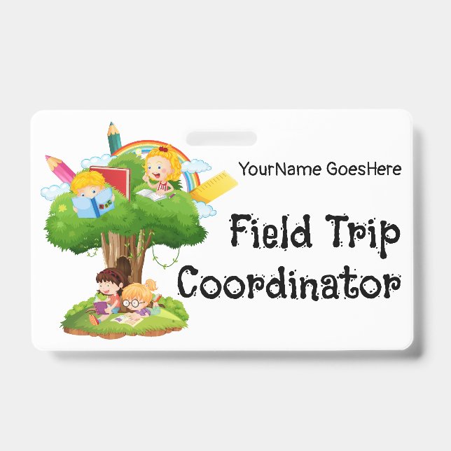 Tarjeta De Identificación Coordinador de viaje de campo (Parte frontal)
