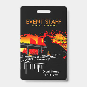 Tarjeta De Identificación Coordinadora de eventos del personal de Scratching