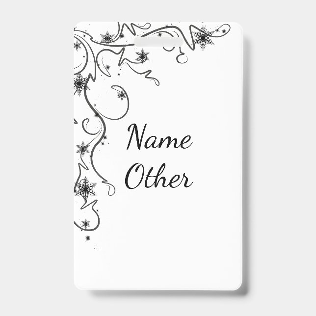 Tarjeta De Identificación Copo de Nieve Gato Cósmico (Parte frontal)