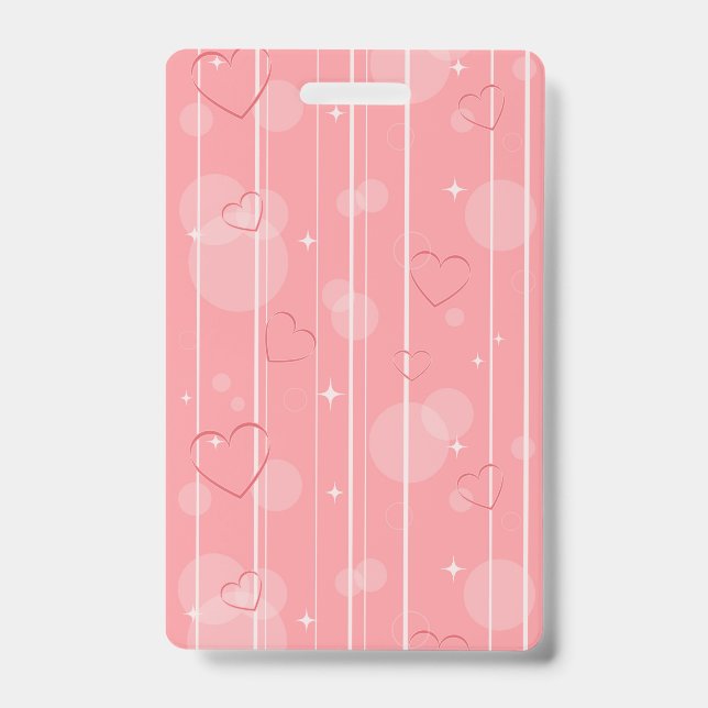 Tarjeta De Identificación Corazones (Parte frontal)