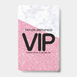 Tarjeta De Identificación Cordoné VIP personalizado con insignia de purpurin