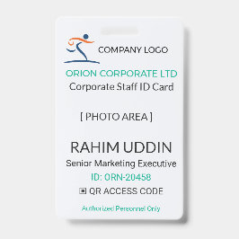 Tarjeta De Identificación Corporate Badge | Employee Photo – Business ID