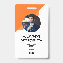 Tarjeta De Identificación Corporate Employee ID Badge Template