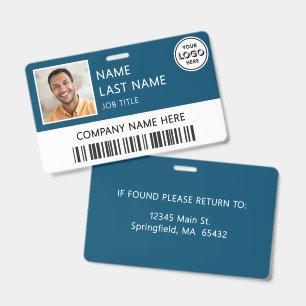 Tarjeta de identificación corporativa con logotipo