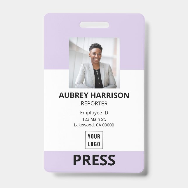 Tarjeta de identificación corporativa simple para  (Parte frontal)