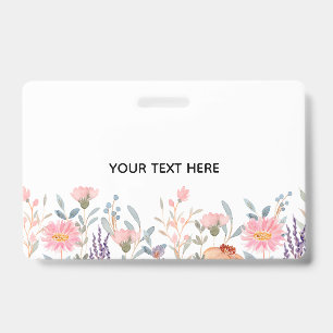 Tarjeta De Identificación Crea Tu Propia Floral 