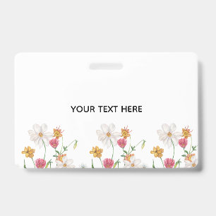 Tarjeta De Identificación Crea Tu Propia Floral 
