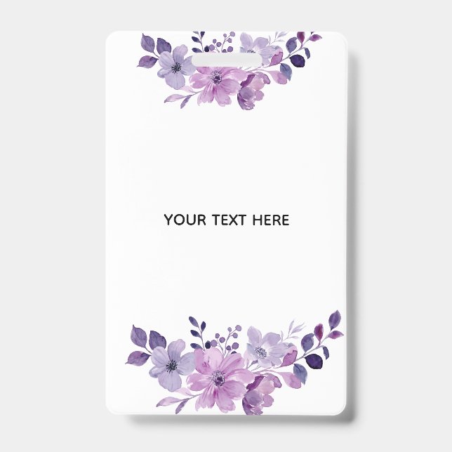 Tarjeta De Identificación Crea Tu Propia Floral (Parte frontal)