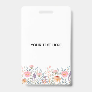 Tarjeta De Identificación Crea Tu Propia Floral 