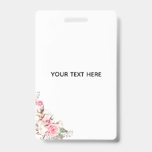 Tarjeta De Identificación Crea Tu Propia Floral 