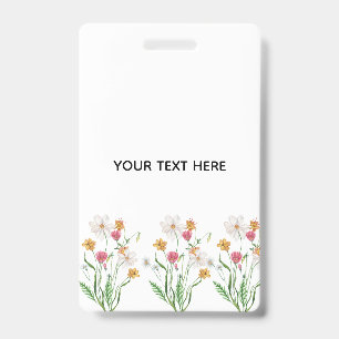 Tarjeta De Identificación Crea Tu Propia Floral 
