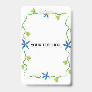 Tarjeta De Identificación Crea Tu Propia Floral 