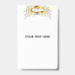 Tarjeta De Identificación Crea Tu Propia Floral 