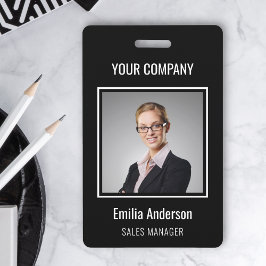 Tarjeta De Identificación Crea tu propia insignia de foto y texto