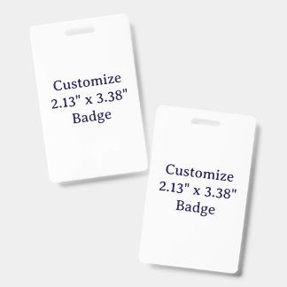 Tarjeta De Identificación Crea tu propia insignia de plástico vertical