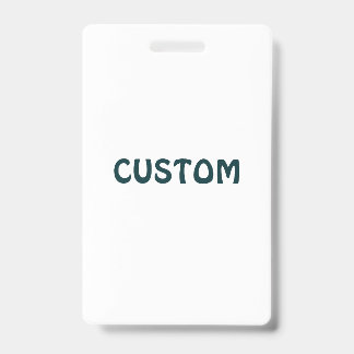 Tarjeta De Identificación Crea tu propia insignia de plástico vertical