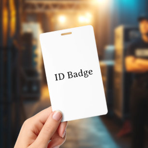 Tarjeta De Identificación Crea tu propia insignia vertical simple de PVC de 