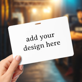 Tarjeta De Identificación Crea tu propia placa de plástico PVC horizontal de