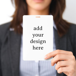 Tarjeta De Identificación Crea tu propia placa vertical simple de PVC de 4"x