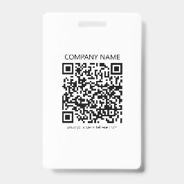 Tarjeta De Identificación Crea tu propio código QR | Blanco y Negro